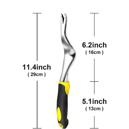 Garden weeding tools, including dandelion diggers and weeders, are ideal for maintaining your lawn and garden (yellow)