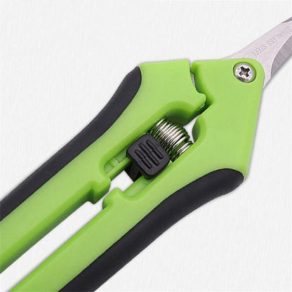 1Pc Stainless Steel Branch Pruning Shears Garden Orchard Plant Flower Fruit Tree Branch Grafting Scissors Straight and Bend Head