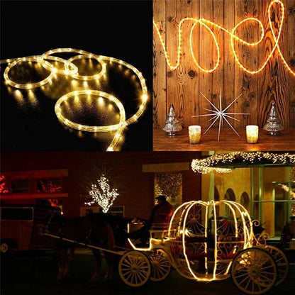 Outdoor Solar Lights Garland Rope String Lights 7-32M LED Garden Garland Waterproof Tube Lamp for Garden Christmas Decoration