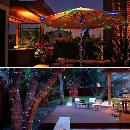 Outdoor Solar Lights Garland Rope String Lights 7-32M LED Garden Garland Waterproof Tube Lamp for Garden Christmas Decoration
