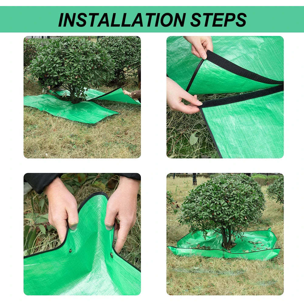 Plant Trimming Tarp Outdoor Leaf Storage Mat Easy Clean Garden Blanket Pruning Cleanup Mat Foldable Garden Tarp